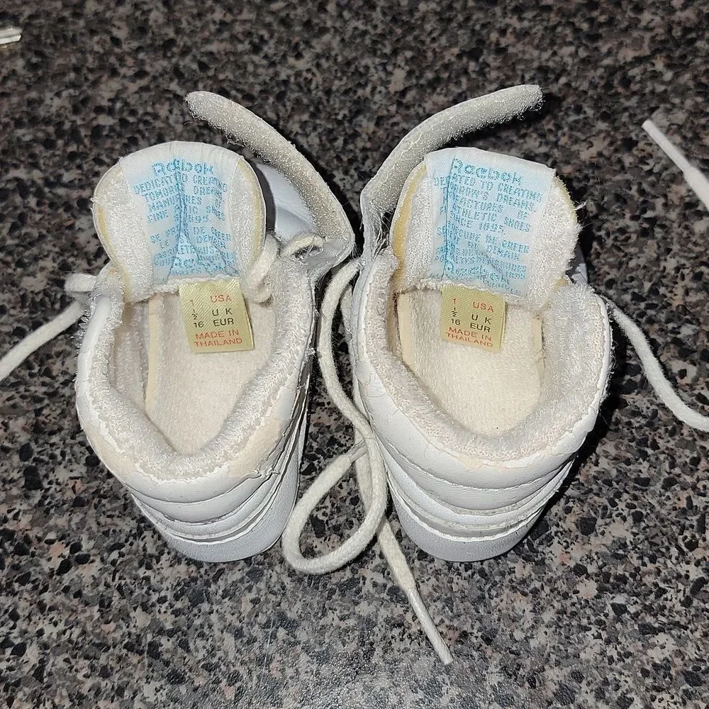 Vintage Reebok High Top Infant Baby Sneaker Reborn Shoes Size 1
